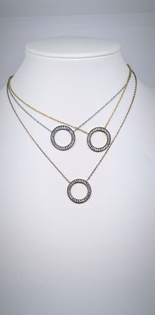 Collier circle strass