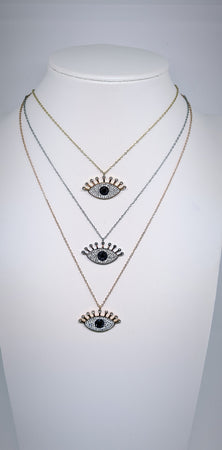 Collier eye strass